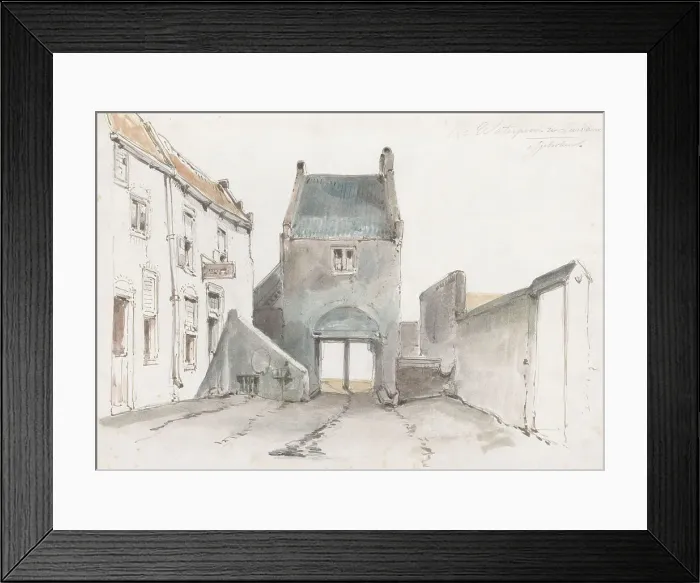 Framed Print : Steigerpoort in Leerdam, 1832-1880. Creator: Jan Weissenbruch Framed Print : Steigerpoort in Leerdam, 1832-1880. Creator: Jan Weissenbruch