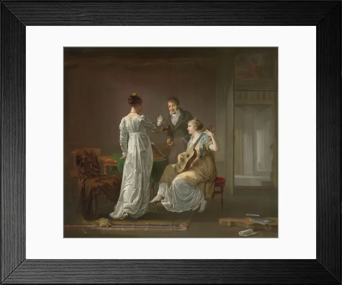 Framed Print : The Music Lesson, 1808. Creator: Louis Moritz Framed Print : The Music Lesson, 1808. Creator: Louis Moritz