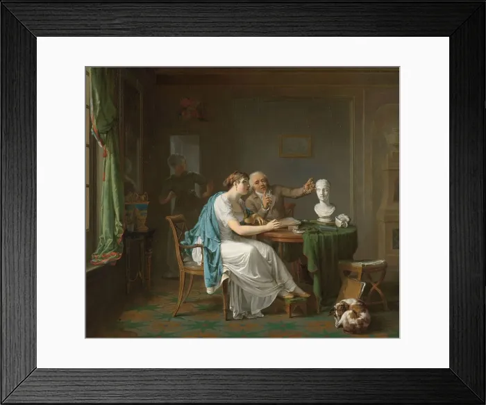 Framed Print : The Drawing Lesson, 1808. Creator: Louis Moritz