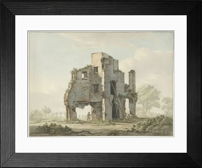 Framed Print : The ruin of Rijnsburg abbey, 1779-1838. Creator: Johannes van Lexmond Framed Print : The ruin of Rijnsburg abbey, 1779-1838. Creator: Johannes van Lexmond
