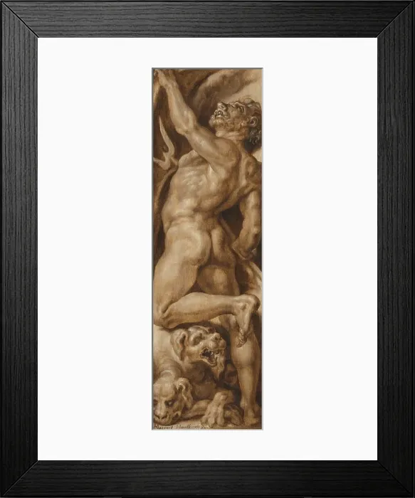 Framed Print : Pluto and Cerberus, c.1555. Creator: Maerten van Heemskerck Framed Print : Pluto and Cerberus, c.1555. Creator: Maerten van Heemskerck