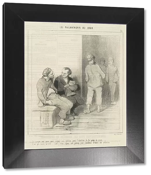 Je compte sur vous pour signer, 19th century. Creator: Honore Daumier