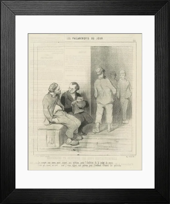 Framed Print : Je compte sur vous pour signer, 19th century. Creator: Honore Daumier Framed Print : Je compte sur vous pour signer, 19th century. Creator: Honore Daumier