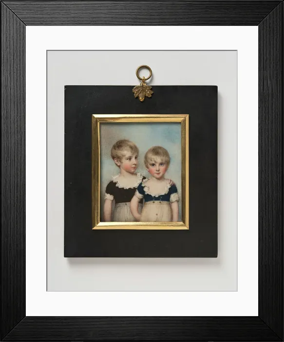 Framed Print : A portrait of Lewis (b. 1796) and Alexander (b. 1797) Beauvais, 1801. Creator: William Wood Framed Print : A portrait of Lewis (b. 1796) and Alexander (b. 1797) Beauvais, 1801. Creator: William Wood