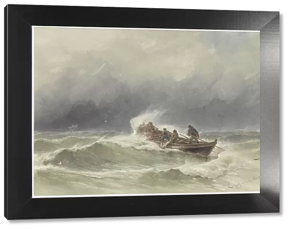 Rescue at sea, 1838-1892. Creator: Jacob Eduard van Heemskerck van Beest