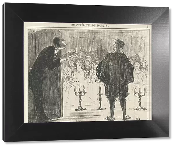 Voyons Mr. le Baron... 19th century. Creator: Honore Daumier