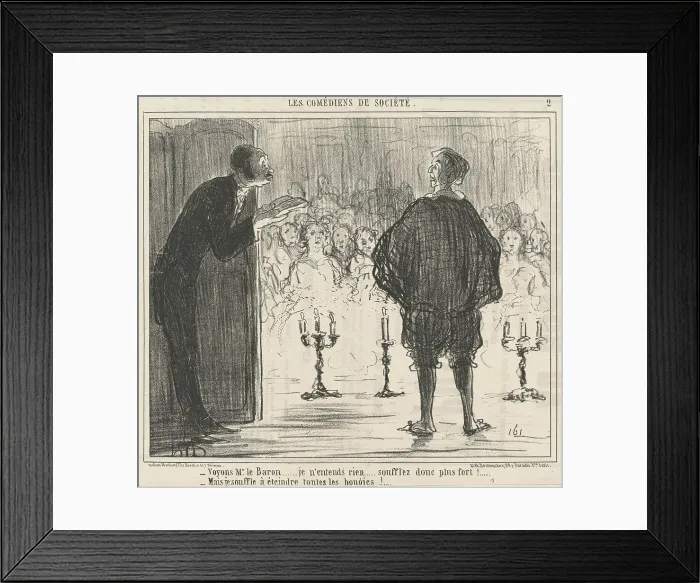 Framed Print : Voyons Mr. le Baron... 19th century. Creator: Honore Daumier Framed Print : Voyons Mr. le Baron... 19th century. Creator: Honore Daumier