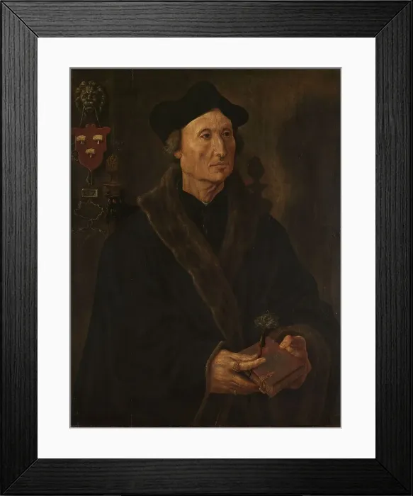Framed Print : Portrait of Johannes Colmannus, Rector of the Convent of St. Agatha at Delft, c.1538-c.1540. Creator: Maerten van Heemskerck Framed Print : Portrait of Johannes Colmannus, Rector of the Convent of St. Agatha at Delft, c.1538-c.1540. Creator: Maerten van Heemskerck