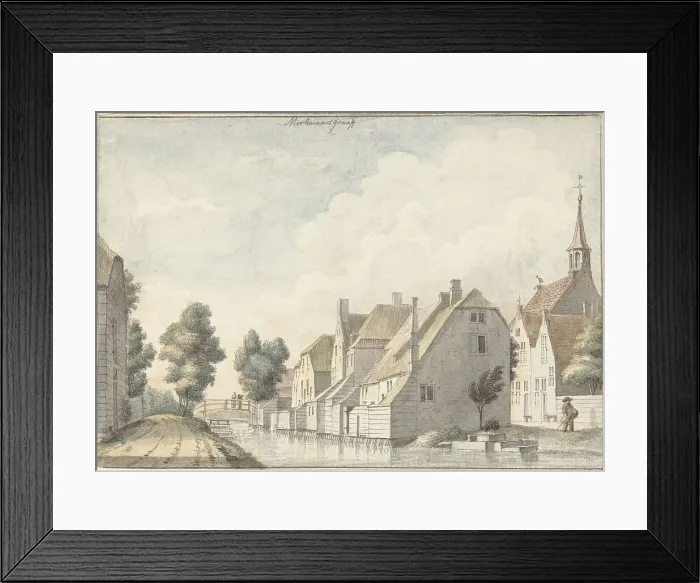 Framed Print : The village of Molenaarsgraaf in the Alblasserwaard, 1761-1828. Creator: Joseph Schmetterling Framed Print : The village of Molenaarsgraaf in the Alblasserwaard, 1761-1828. Creator: Joseph Schmetterling