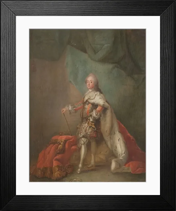 Framed Print : Frederick V, 1723-66, King of Denmark and Norway, mid-late 18th century. Creator: Workshop of Carl Gustaf Pilo Framed Print : Frederick V, 1723-66, King of Denmark and Norway, mid-late 18th century. Creator: Workshop of Carl Gustaf Pilo