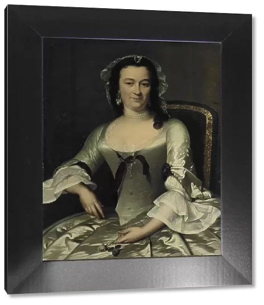 Portrait of Maria Henriëtte van de Pol, Wife of Willem Sautijn, 1750-1760. Creator: Frans van der Mijn