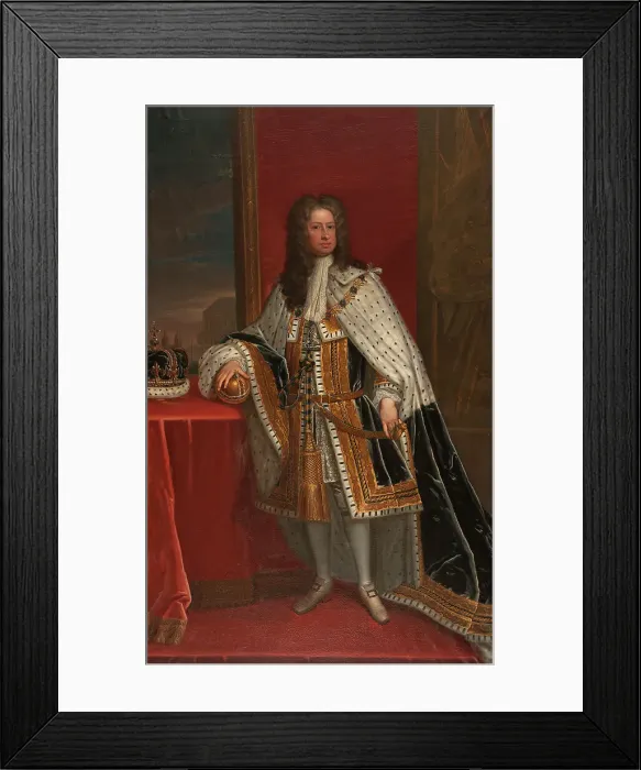 Framed Print : George I, 1660-1727, King of England, Elector of Hanover, late 17th-early 18th century. Creator: School of Godfrey Kneller Framed Print : George I, 1660-1727, King of England, Elector of Hanover, late 17th-early 18th century. Creator: School of Godfrey Kneller