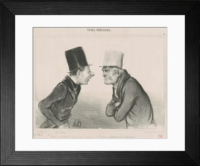 Framed Print : Vous raisonnez comme une canne!, 19th century. Creator: Honore Daumier Framed Print : Vous raisonnez comme une canne!, 19th century. Creator: Honore Daumier