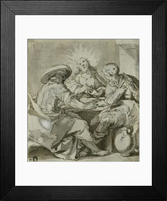Framed Print : Christ in Emmaus. Creator: Unknown Framed Print : Christ in Emmaus. Creator: Unknown