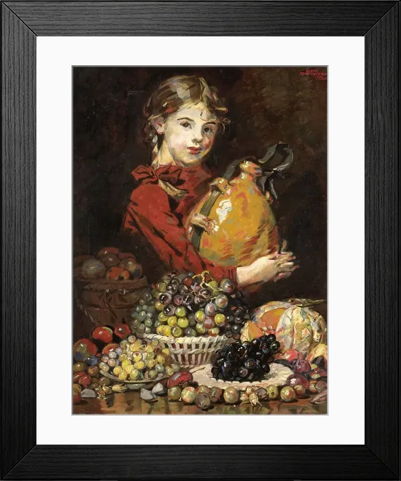 Framed Print : Monarosa, the painter's daughter, as a fruit seller, 1914. Creator: Martin Monnickendam Framed Print : Monarosa, the painter's daughter, as a fruit seller, 1914. Creator: Martin Monnickendam