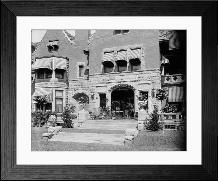 Framed Print : Terrace and steps, Franklin H. Walker, 850 Jefferson Avenue, Detroit, Mich. between 1905 and 1915. Creator: Unknown Framed Print : Terrace and steps, Franklin H. Walker, 850 Jefferson Avenue, Detroit, Mich. between 1905 and 1915. Creator: Unknown