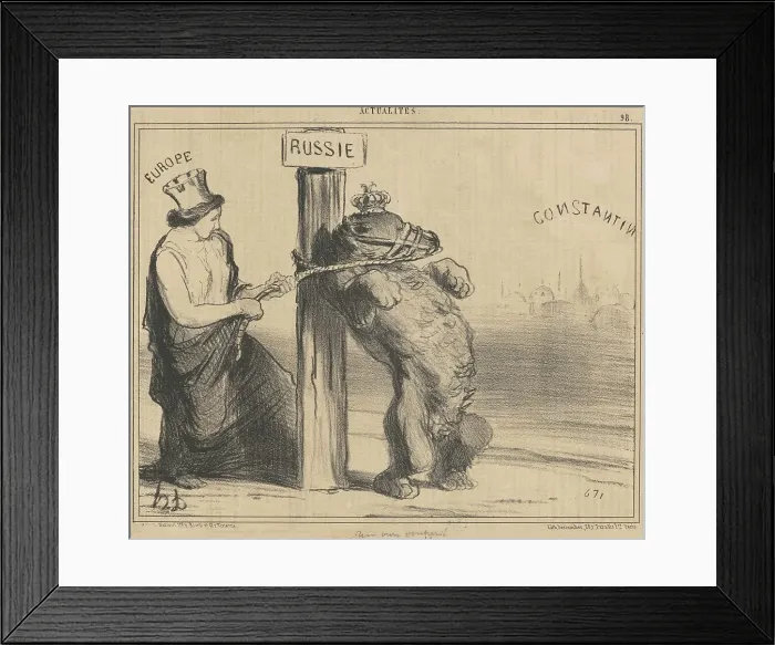 Framed Print : Un ours contrarié, 19th century. Creator: Honore Daumier