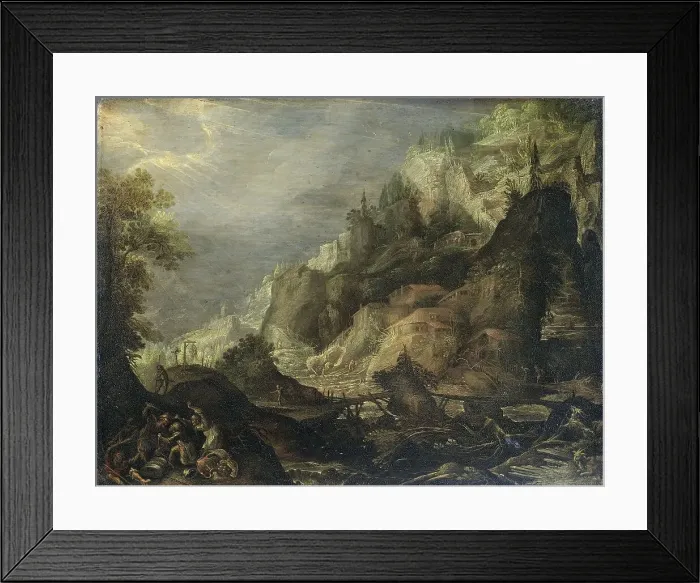 Framed Print : Mountainous Landscape, 1605. Creator: Frederik van Valckenborch Framed Print : Mountainous Landscape, 1605. Creator: Frederik van Valckenborch