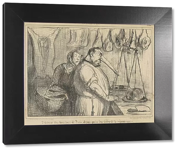 Tristesse des bouchers de Paris... 19th century. Creator: Honore Daumier