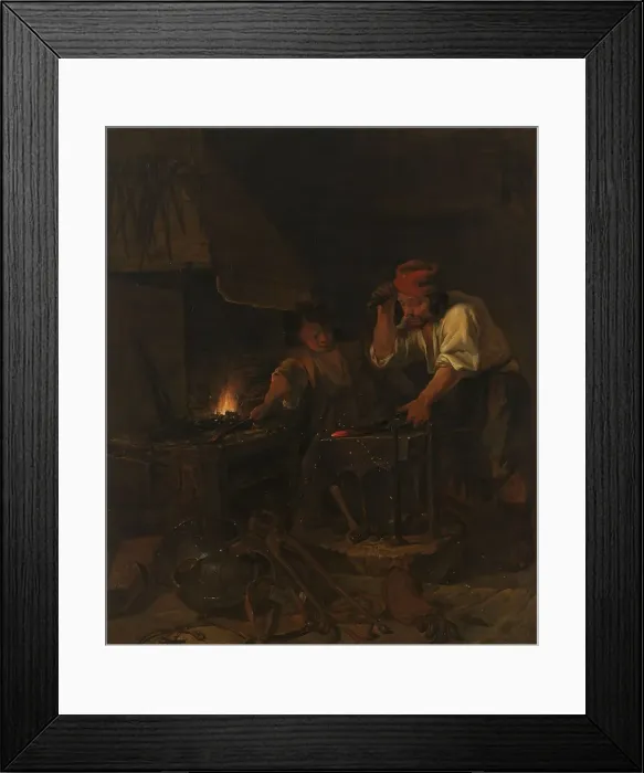 Framed Print : The Weaponsmith, 1650-1660. Creator: Gabriel Metsu Framed Print : The Weaponsmith, 1650-1660. Creator: Gabriel Metsu