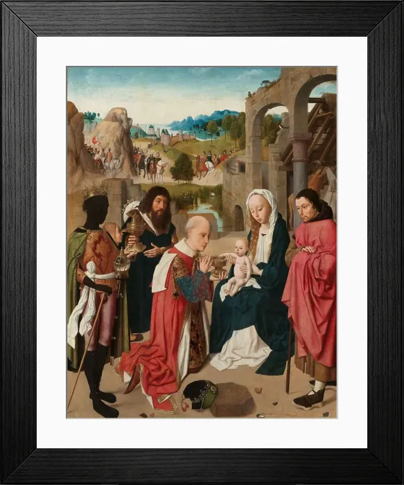 Framed Print : The Adoration of the Magi, c.1480-c.1485. Creator: Geertgen tot Sint Jans Framed Print : The Adoration of the Magi, c.1480-c.1485. Creator: Geertgen tot Sint Jans