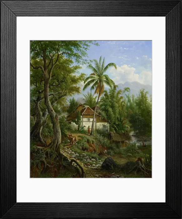 Framed Print : Landscape in the Dutch East Indies, 1858-1900. Creator: Maurits van den Kerkhoff Framed Print : Landscape in the Dutch East Indies, 1858-1900. Creator: Maurits van den Kerkhoff