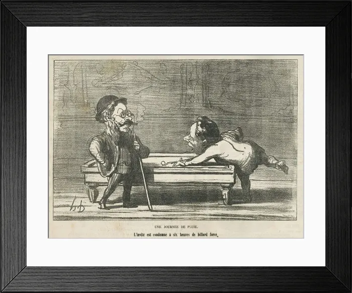 Framed Print : Une journée de pluie, 19th century. Creator: Honore Daumier Framed Print : Une journée de pluie, 19th century. Creator: Honore Daumier