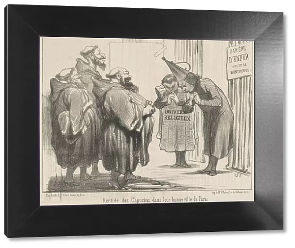 Rentrée des Capucins dans... Paris, 19th century. Creator: Honore Daumier