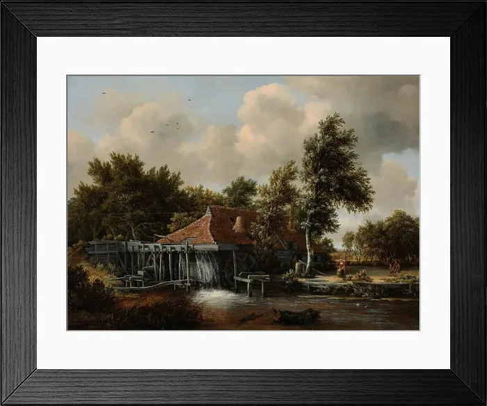 Framed Print : A Watermill, c.1664. Creator: Meindert Hobbema Framed Print : A Watermill, c.1664. Creator: Meindert Hobbema