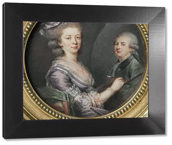 Madame Lefranc painting the portrait of her husband Charles Lefranc, 1779. Creator: Adelaide Labille-Guiard