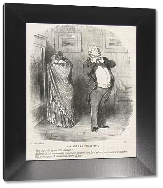 La femme du représentant, 19th century. Creator: Honore Daumier