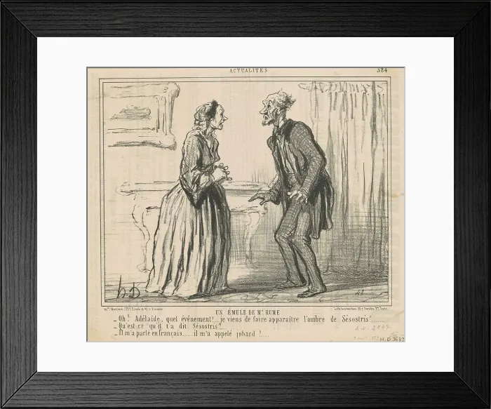 Framed Print : Un émule de Mr Hume, 19th century. Creator: Honore Daumier Framed Print : Un émule de Mr Hume, 19th century. Creator: Honore Daumier