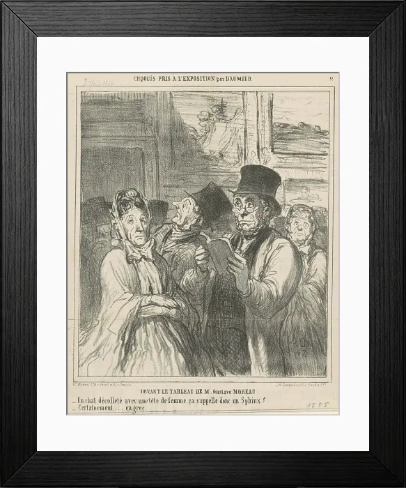 Framed Print : Devant le tableau de M. G. Moreau, 19th century. Creator: Honore Daumier Framed Print : Devant le tableau de M. G. Moreau, 19th century. Creator: Honore Daumier