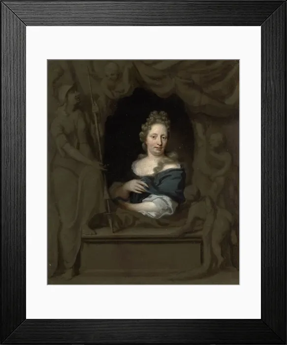 Framed Print : Portrait of Eva Visscher, Wife of Michiel van Musscher, 1685. Creator: Michiel van Musscher Framed Print : Portrait of Eva Visscher, Wife of Michiel van Musscher, 1685. Creator: Michiel van Musscher