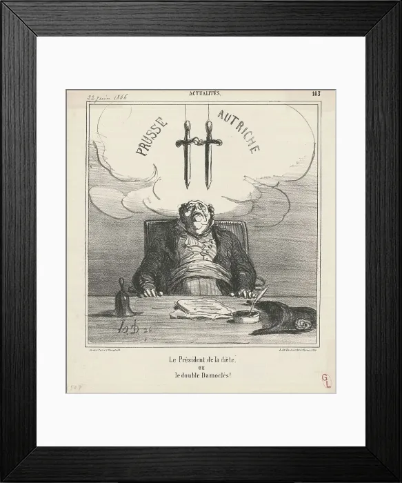 Framed Print : Le Président de la diète, 19th century. Creator: Honore Daumier Framed Print : Le Président de la diète, 19th century. Creator: Honore Daumier