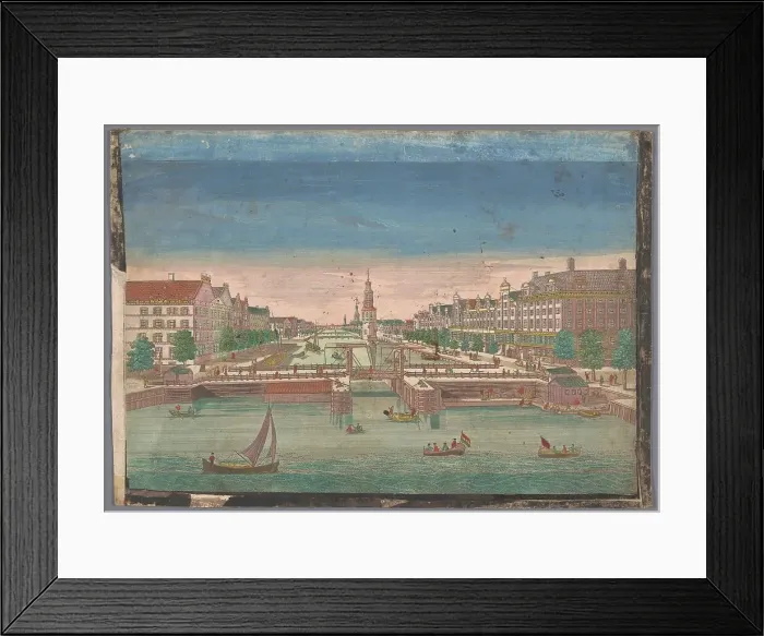 Framed Print : View of the Oudeschans in Amsterdam seen from the IJ, 1700-1799. Creator: Anon Framed Print : View of the Oudeschans in Amsterdam seen from the IJ, 1700-1799. Creator: Anon