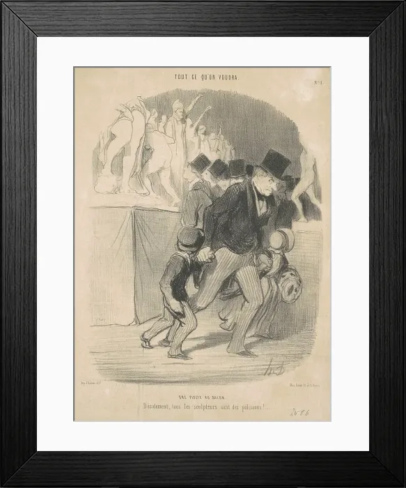 Framed Print : Tout ce qu'on voudra, 19th century. Creator: Honore Daumier Framed Print : Tout ce qu'on voudra, 19th century. Creator: Honore Daumier