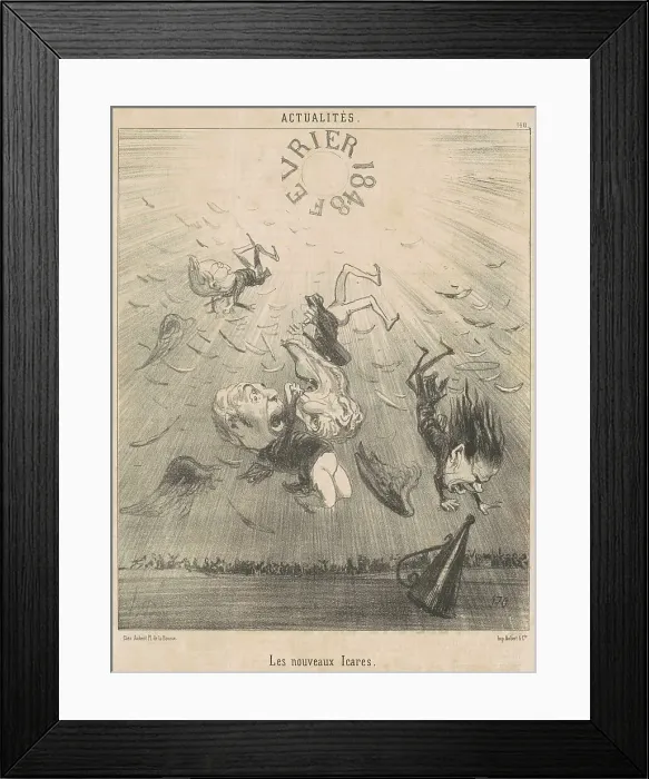 Framed Print : Les nouveaux Icares, 19th century. Creator: Honore Daumier Framed Print : Les nouveaux Icares, 19th century. Creator: Honore Daumier