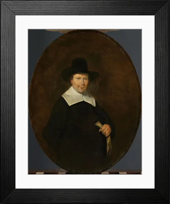 Framed Print : Gerard Abrahamsz van der Schalcke (1609-67). Haarlem Cloth Merchant, 1644. Creator: Gerard Terborch II Framed Print : Gerard Abrahamsz van der Schalcke (1609-67). Haarlem Cloth Merchant, 1644. Creator: Gerard Terborch II