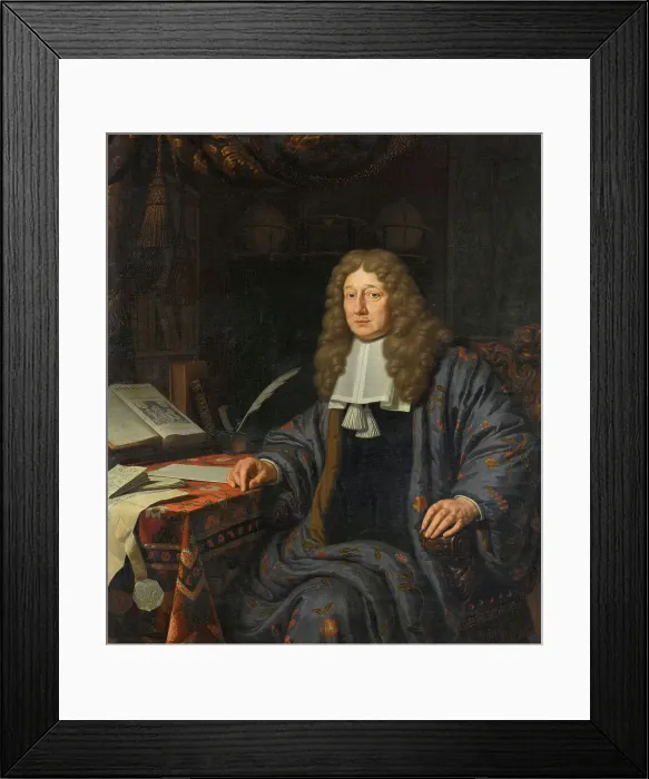 Framed Print : Portrait of Johannes Hudde (1628-1704), burgomaster of Amsterdam, 1686. Creator: Michiel van Musscher Framed Print : Portrait of Johannes Hudde (1628-1704), burgomaster of Amsterdam, 1686. Creator: Michiel van Musscher