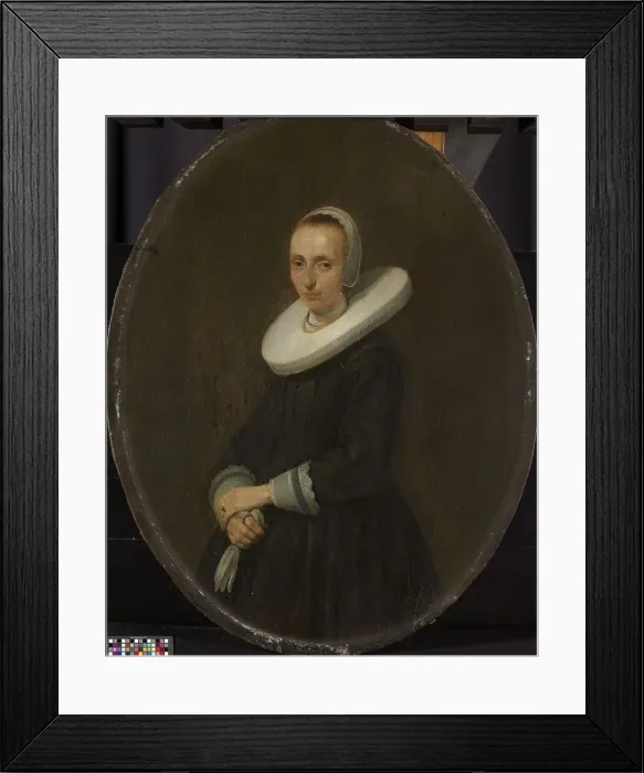 Framed Print : Johanna Bardoel (d after 1667). Wife of Gerard van der Schalcke, 1644. Creator: Gerard Terborch II Framed Print : Johanna Bardoel (d after 1667). Wife of Gerard van der Schalcke, 1644. Creator: Gerard Terborch II