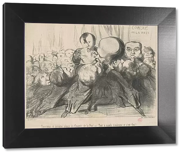 Troisième et dernière séance du congrès... 19th century. Creator: Honore Daumier