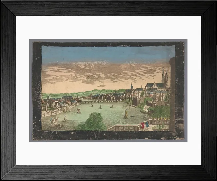 Framed Print : View of the city of Basel, 1700-1799. Creator: Anon Framed Print : View of the city of Basel, 1700-1799. Creator: Anon