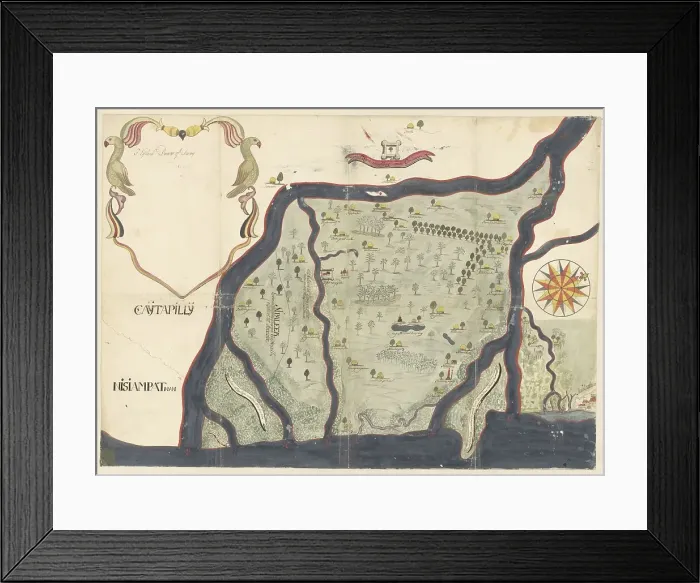 Framed Print : Map of the island of Dieuw or DieWij on the Coromandel coast, India, 1675-1725. Creator: Anon Framed Print : Map of the island of Dieuw or DieWij on the Coromandel coast, India, 1675-1725. Creator: Anon