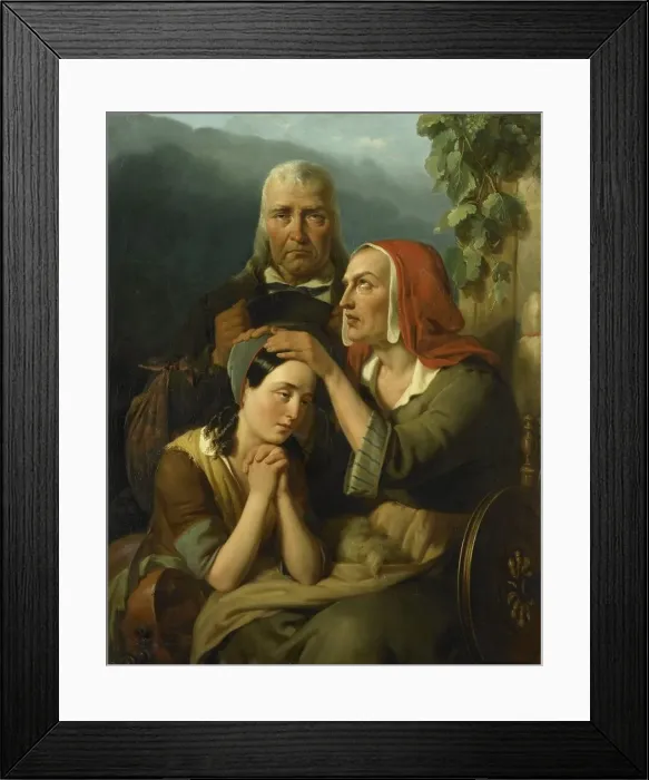 Framed Print : A Mother's Blessing, 1844. Creator: Moritz Calisch Framed Print : A Mother's Blessing, 1844. Creator: Moritz Calisch