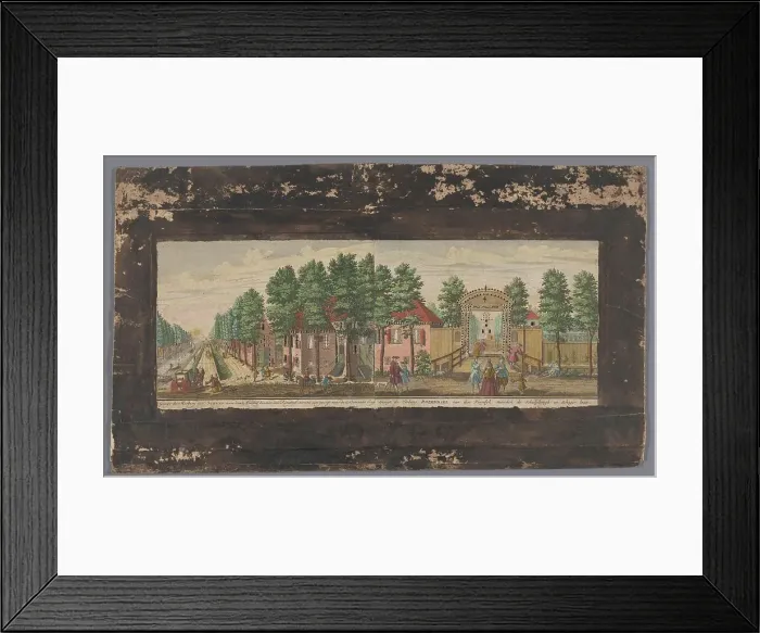 Framed Print : View of the Inn De Schulp and the Herberg Rozendael on the Ringdijk in Amsterdam, 1700-1799. Creator: Anon Framed Print : View of the Inn De Schulp and the Herberg Rozendael on the Ringdijk in Amsterdam, 1700-1799. Creator: Anon