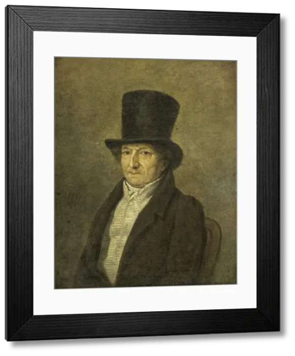Framed Print : Portrait of Jean Bernard, Art Collector and Painter in Amsterdam, 1828. Creator: Gerrit Jan Michaelis Framed Print : Portrait of Jean Bernard, Art Collector and Painter in Amsterdam, 1828. Creator: Gerrit Jan Michaelis