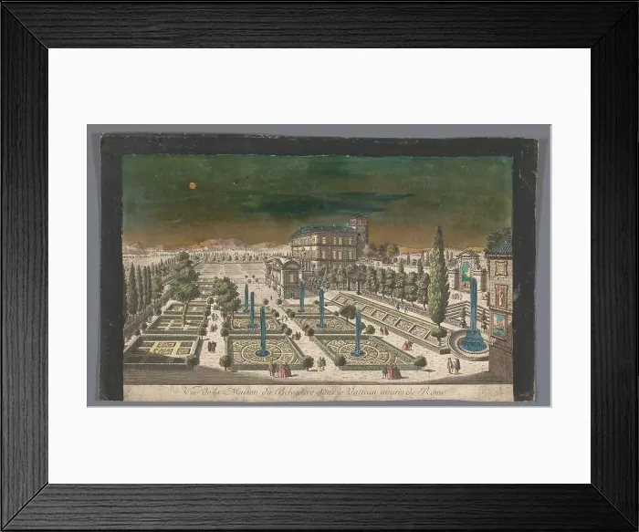 Framed Print : View of the Giardini Vaticani in Vatican City, 1700-1799. Creator: Anon Framed Print : View of the Giardini Vaticani in Vatican City, 1700-1799. Creator: Anon