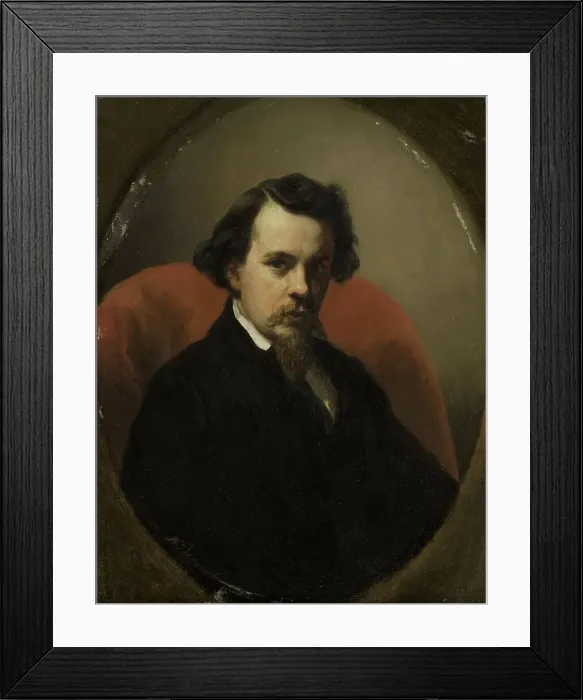Framed Print : Portrait of Charles Henri Joseph Leicker, Painter, 1853. Creator: Nicolaas Pieneman Framed Print : Portrait of Charles Henri Joseph Leicker, Painter, 1853. Creator: Nicolaas Pieneman