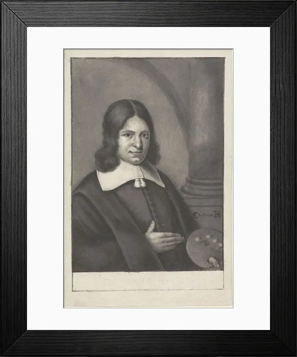 Framed Print : Portrait of Pieter de Hooch, 1750-1800. Creator: Anon Framed Print : Portrait of Pieter de Hooch, 1750-1800. Creator: Anon